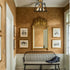 Modern 3-Light Semi Flush Mount Ceiling Light Brass and Black
